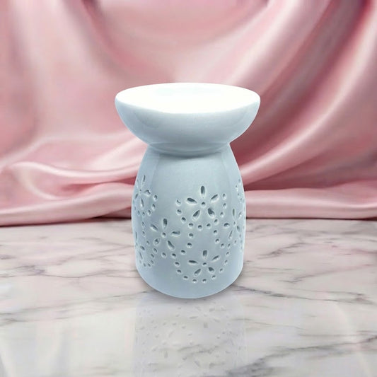 Wax Melt Burner - Gloss Ceramic Floral