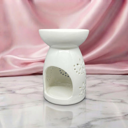 Wax Melt Burner - Gloss Ceramic Floral