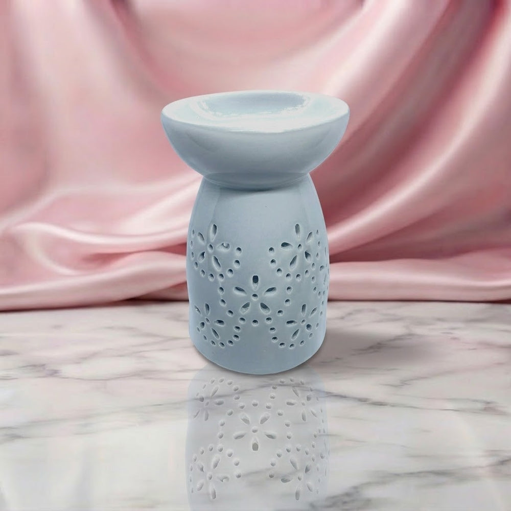 Wax Melt Burner - Gloss Ceramic Floral