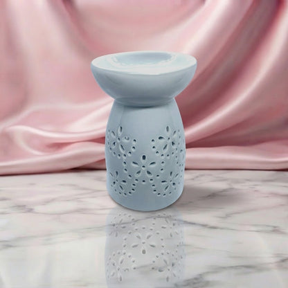 Wax Melt Burner - Gloss Ceramic Floral