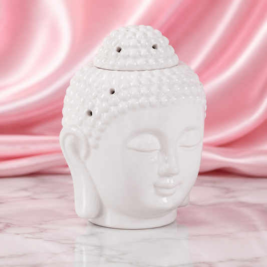 Wax Melt Burner - White Giant Buddha