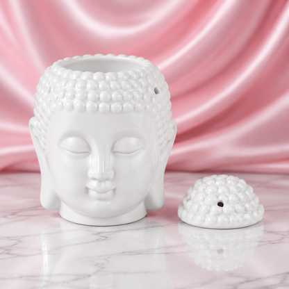 Wax Melt Burner - White Giant Buddha