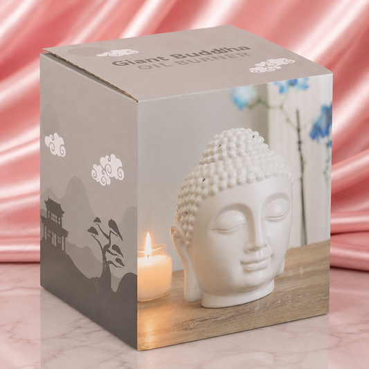 Wax Melt Burner - Grey Giant Buddha