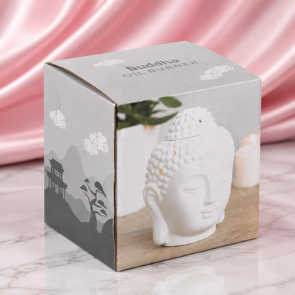 Wax Melt Burner - White Giant Buddha