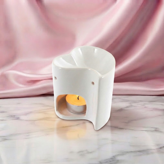 Wax Melt Burner - White Heart